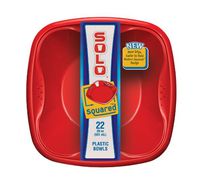 Solo 20-Ounce Sologrips Bowls (Red & Blue), 22-Count Packages (Pack of 12)