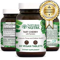 Natural Nutra Tart Cherry Extract with Turmeric Curcumin, Supplement for Inflammation Relief and Joint Health, 60 Vegan Tablets