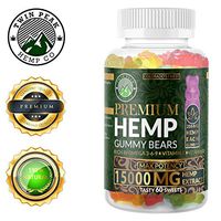 Hemp Gummies Premium 15000 Milligram High Potency- 250 Per Fruity Gummy Bear - Stress Relief, Inflammation, Pain, Restful Sleep, Anxiety, Rich in Omega 3-6-9. Vitamin E and Vitamin B