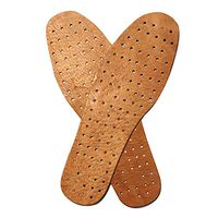 Genuine Leather Men's Insole 2mm Thick Absorb Sweat Breathable Health Insole (US8.5/10.3inch/26.5cm)