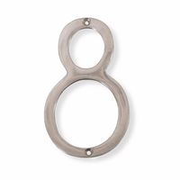 NACH HH-SDW6-ALM Shadow House Address Number - #8, Polished Aluminium, 6"