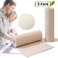 Eseres Disposable Dish Cloth, 2 Rolls of Kitchen Washable Lazy Rags, Wet and Dry Dual-Use Multipurpose Dishcloth for Kitchen, Dining Room Bathroom（Khaki）