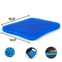 Leoduo Gel Seat Cushion, Egg Seat Cushion Chair Pads with Non-Slip Cover for Home Office Car Wheelchair, Breathable Honeycomb Design Help Relieve Pain,Durable, Office & Car Use