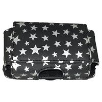 Insulin Pump Carrying Case/Pouch with Belt Clip/Belt Loops with Unique Designs (Medium-i450: L3.8" X W2.25" X D1.25") (Stars on Black)