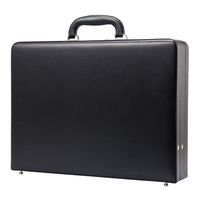 Hard Attache Briefcases for Men & Women/Slim Hard-sided Laptop Case with Combination Locks - Black