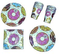 Donut Time Party Plates (16) Napkins (16) Cups (16) Party Bundle