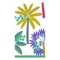 Caspari Paradise Palms Paper Guest Towel Napkins in White, Four Packs of 15