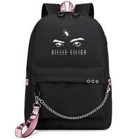 Billie Eilish Backpacks Merch USB Charging Daypack Hip Hop Style Outdoor Travel Shoulders Bag Laptop Sport Backpack Bookbag (Billie Eilish style 3)