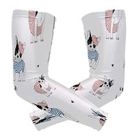 LEVEIS French Bulldog Paris Sports Compression Arm Sleeves for Baseball, Basketball, Football, Cycling, Golf 1 Pair 2 Sleeves