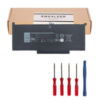 SWEALEER F3YGT Laptop Battery Compatible With Dell Latitude 12 7000 7280 7290/13 7000 7380 7390/14 7000 7480 7490/ E7480 E7280 Series Replacement for DM3WC 0DM3WC 2X39G [Li-ion 4 Cell 7.6V 60wh F3YGT]