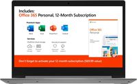 Lenovo Ideapad 1 14 inch HD Premium Laptop PC W/128G SD Card | AMD A6-9220e | 4GB RAM | 64GB eMMC | Wireless-AC | Office 365 (1 Year) | Windows 10