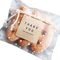 LAAT Candy Bag Cookies Snacks DIY Self-Adhesive Gifts Packing Plastic Bags Cellophane Wrap for Candy Bar Wedding Anniversary Christmas Party Supplies-100pcs