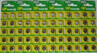 GP A76 LR44 AG13 Alkaline Cell 1.5V Alkaline Button Cell Battery x (60) Batteries