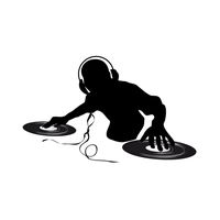 Dj Night At Gullys OriginalStickers0256 Set Of Two (2x) Stickers , Laptop , Ipad , Car , Truck , Size 4 inches on Longer Side