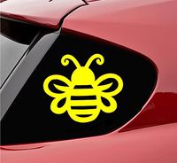 Slap-Art Cute Bumble bee Vinyl Decal Sticker (Yellow)