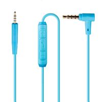 Replacement Audio Cable Cord for Bose QC25, QC35, QuietComfort 25, QuietComfort 35, On-Ear 2,OE2,OE2i Headphones Inline Mic/Remote Control - Blue