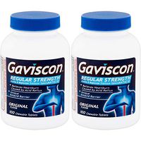 Gaviscon Chewable Antacid Tablets - 100 Ea, 2 Pack