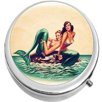 Vintage Mermaids Medical Pill Box Medicine Pill Box