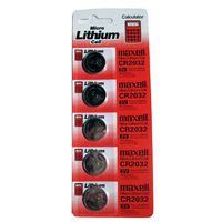 Pack of 5 Maxell CR2032 Lithium 3V Battery Button Cell Button Coin Cr New Save