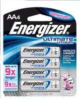 Energizer Ultimate AA Lithium Batteries 4 Pack