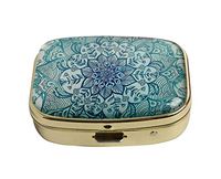 Halulu Natural Eco Personalized Design Square Gold Pill Case Decorative Metal Medicine Vitamin Organizer Unique Gift