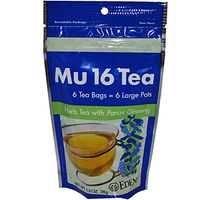 Eden Mu #16 Tea (herb tea), Reclosable Pouch - 6 tea bags per pouch (3 Pack,18 Tea Bags)