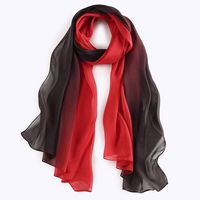 Hqysjin Ladies Silk Scarves Gradient Long Sleeve Shawl,one,18070cm