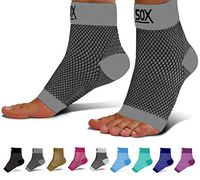 SB SOX Compression Foot Sleeves for Men & Women - BEST Plantar Fasciitis Socks for Plantar Fasciitis Pain Relief, Heel Pain, and Treatment for Everyday Use with Arch Support (Gray, X-Large)