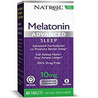 Natrol Advanced Sleep Melatonin Tablets, Maximum Strength 10 mg 60 ea ( Pack of 12)