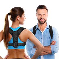 Back Brace Posture Corrector for Women & Man - Comfortable to Wear - Easy to Adjust and Invisible Back Straightener - for Spinal Alignment and Posture Support - Keenhealth K-PC-195 (L)