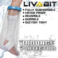 Livabit Cast Cover Waterproof Seal Protection Leg Keep Casts & Bandages Dry