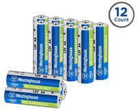Westinghouse Rechargeable Battery, high Capacity 2400mAh NH Rechargeable Battery, 1 Year Low self Discharge (AA, 12 Counts)