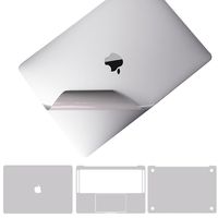 Leze - 4-in-1 Full Body Cover MacBook Skin Protector Decals Sticker for Apple MacBook Air 13-inch 13.3" A1466 & A1369 - Sliver