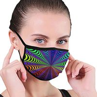 Soft Earloop Face Cover, Anti-Dust Pollenm Smog Mouth-Muffle with Adjustable Elastic Band - Windproof Rainbow Tie Dye Half Face Mouth Cover