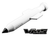VMS RACING WHITE MOAB ANTENNA in Heavy Gauge CNC Machined Billet Aluminum Short Compatible with Toyota Tacoma