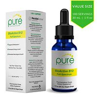 BioActive B12 Full-Spectrum (Sublingual Drops) 180 Day Supply: 4,000 mcg Per Serving | Includes 3-in-1 Bioavailable: Methylcobalamin, Adenosylcobalamin and Hydroxocobalamin | Vegan