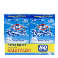 Clorox Fraganzia Laundry Dryer Sheets in Morning Sky Scent Twin Pack, 160 Count