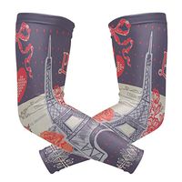 LEVEIS Paris Eiffel Towel Arm Sleeves UV Protection for Men Women Sunblock Protective Gloves Running Golf Cycling Driving Long Arm Cover 1 Pair