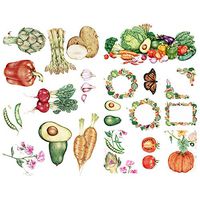 Seasonstorm Hand Draw Vegetables Kawaii Aesthetic Pastel Art Agenda Journal Planner Stationery Stickers