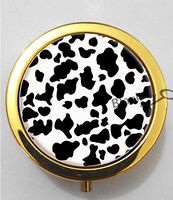 BlackKey Cow Pattern 3-Compartment Decorative Pocket Gift Box Case Organizer for Pill, Color 2-1331