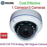 2MP 1080P 180° Degree Wide Angle Fish eye HD Analog AHD Mini Dome Vandal proof CCTV Security Camera IR Night Vision For Home