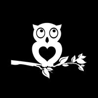 856store Clearance Sale Cute Owl Standing On Branch Reflective Car Vehicle Sticker Decal Decoration