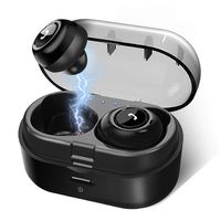 Bluetooth Headphones, Wireless Headphones Bluetooth 5.0 Earbuds Deep Bass Stereo Sound, Auto Paring Technology Support Binaural Call with CVC Noise Cancelling, Waterproof with Charging Case,P2