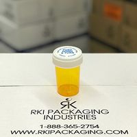 Amber Reversible Cap Child Safe Vials/Bottles/Containers w/Caps 20 Dram (240 Units/Box)