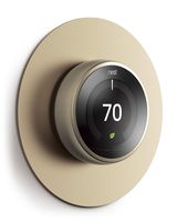 elago Wall Plate Cover Compatible with Google Nest Learning Thermostat 3rd, 2nd, 1st, Nest Thermostat E (Brass) - Exact Color Match with Nest, Fingerprint Resistant, Durable Aluminum, Non Plastic