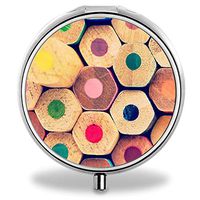 IMLONE Pill Organizer- Sliver Weekly Pill Boxes with 3 Components and Mirror for Travelling and Daily Needs,Compartments to Hold Vitamins, Cod Liver Oil, Supplements and Medication