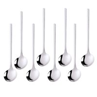 GOGOJOY Stainless Steel 18/10 Demitass Espresso Teaspoons, Set of 8 (Silver Espresso Spoons)