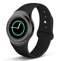 Compatible Gear S2 Band, Soft Silicone Straps Sport Bands Adjustable Replacement Wristband Watch Bracelet for Samsung Gear S2 Smartwatch, Small, Black