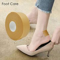 1" x 177" Heel Grip Cushioned Protection Tape Foot Care Sticker, Hand Foot Care Protector Tape Roll, Elastic Wear-Resistant Heel Sticker Muti-Purposes Wrap Sport Foam Tape for Feet Toe Finger Bandage