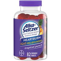 Alka-Seltzer Heartburn Plus Gas Relief Chews, Tropical Punch, Multi Size 1 Pack (82 Ct Total) xe#W